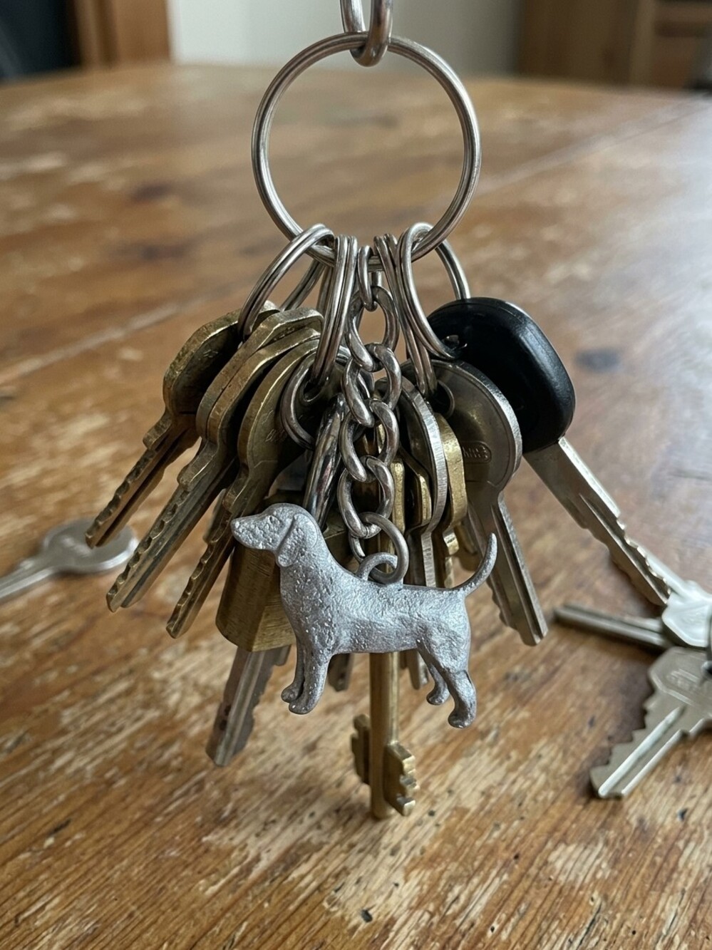 Bag Charm Key Ring Pointing Beagle Dog